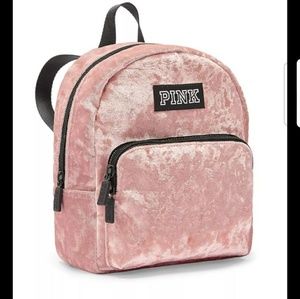 VS PINK:MINI CRUSHED VELVET BACKPACK